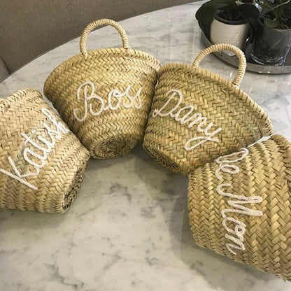 Straw bags Wedding guest gift Easter Basket Basket BACHELORETTE PARTY Bag Bridesmaid Gift Monogram basket Monogrammed bag