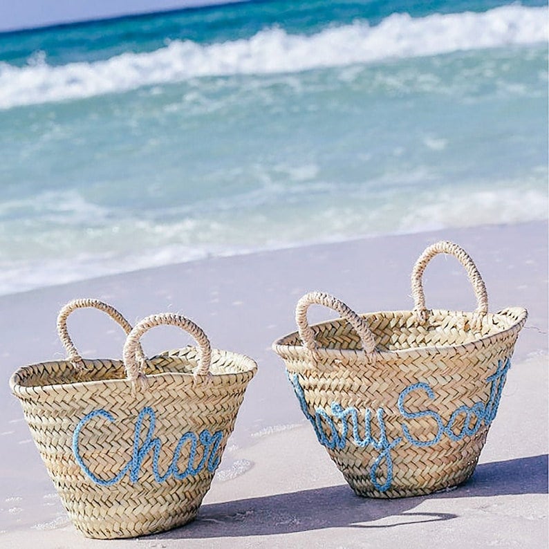 Straw bags Wedding guest gift Easter Basket Basket BACHELORETTE PARTY Bag Bridesmaid Gift Monogram basket Monogrammed bag