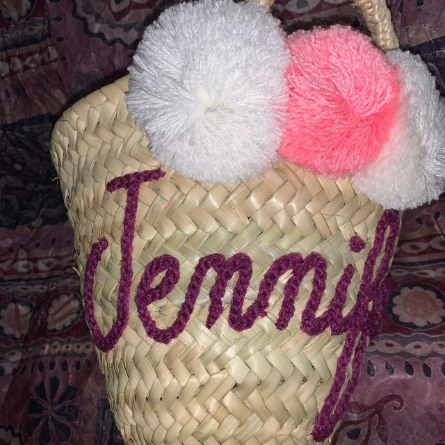 Straw bags Wedding guest gift Easter Basket Basket BACHELORETTE PARTY Bag Bridesmaid Gift Monogram basket Monogrammed bag