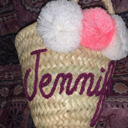 Straw bags Wedding guest gift Easter Basket Basket BACHELORETTE PARTY Bag Bridesmaid Gift Monogram basket Monogrammed bag