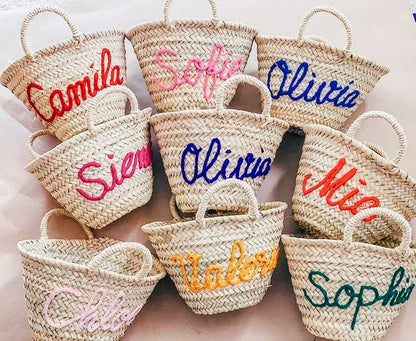 Straw bags Wedding guest gift Easter Basket Basket BACHELORETTE PARTY Bag Bridesmaid Gift Monogram basket Monogrammed bag