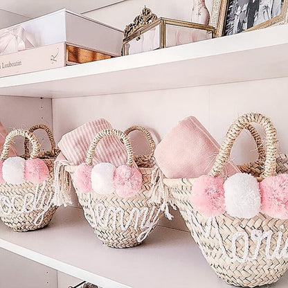 Straw bags Wedding guest gift Easter Basket Basket BACHELORETTE PARTY Bag Bridesmaid Gift Monogram basket Monogrammed bag