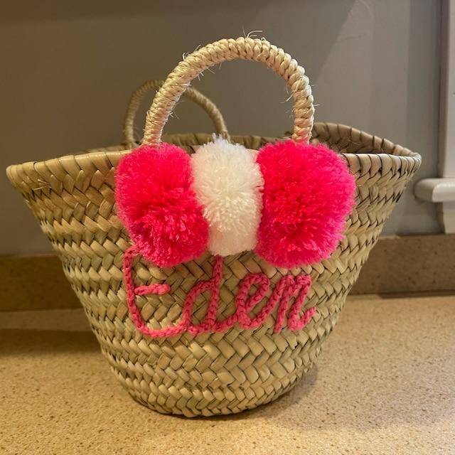 Straw bags Wedding guest gift Easter Basket Basket BACHELORETTE PARTY Bag Bridesmaid Gift Monogram basket Monogrammed bag