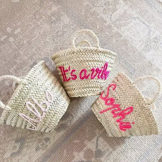 Straw bags Wedding guest gift Easter Basket Basket BACHELORETTE PARTY Bag Bridesmaid Gift Monogram basket Monogrammed bag