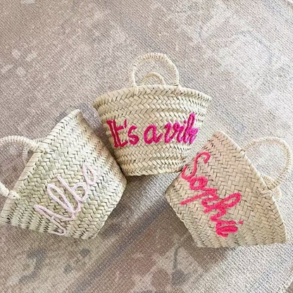 Straw bags Wedding guest gift Easter Basket Basket BACHELORETTE PARTY Bag Bridesmaid Gift Monogram basket Monogrammed bag
