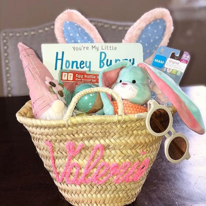 Straw bags Wedding guest gift Easter Basket Basket BACHELORETTE PARTY Bag Bridesmaid Gift Monogram basket Monogrammed bag