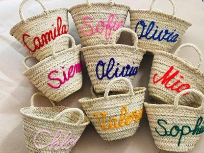 Straw bags Wedding guest gift Easter Basket Basket BACHELORETTE PARTY Bag Bridesmaid Gift Monogram basket Monogrammed bag