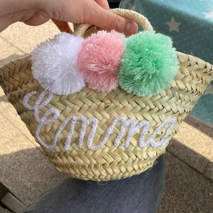 Straw bags Wedding guest gift Easter Basket Basket BACHELORETTE PARTY Bag Bridesmaid Gift Monogram basket Monogrammed bag