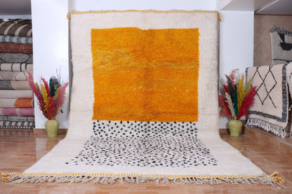 Gorgeous Beni Ourain Custom rugs living room -Berber Yellow rug -Amazing Multicolored Rug-Handmade Wool Rug-Berber Carpet-Genuine Wool Rug .