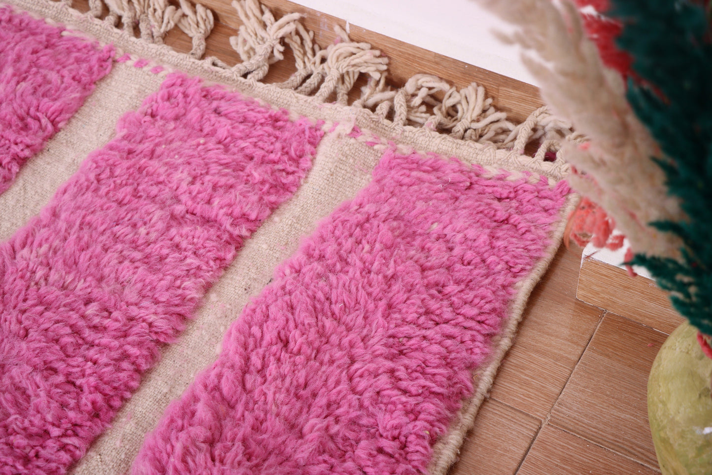 Gorgeous Moroccan Runner Rug - berber Colorful Runner Rug - Authentic Moroccan Pink rug -Berber Runner Carpet - Authentic boujaad runner rug