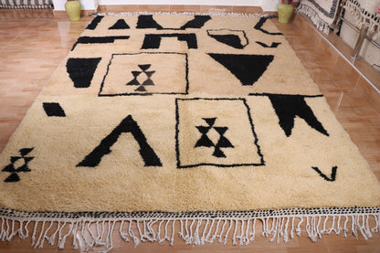 Moroccan rug ivory - Solid creamy rug - Plain cream rug - Wool berber rug - Beni ourain rug - Custom rug - Handmade rug - Moroccan area rug