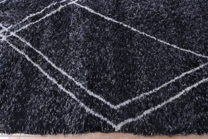 Beni ourain rug- Authentic Moroccan Rug- Custom Beni Ourain rug- Beni Rug- Large Moroccan Rug- Black &amp; White Rug- Custom rug