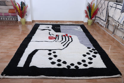 Moroccan rug Hand knotted - Beni ourain rug - Custom rug - handmade rug - Genuine lamb wool - Authentic Moroccan rug - Custom moroccan rug