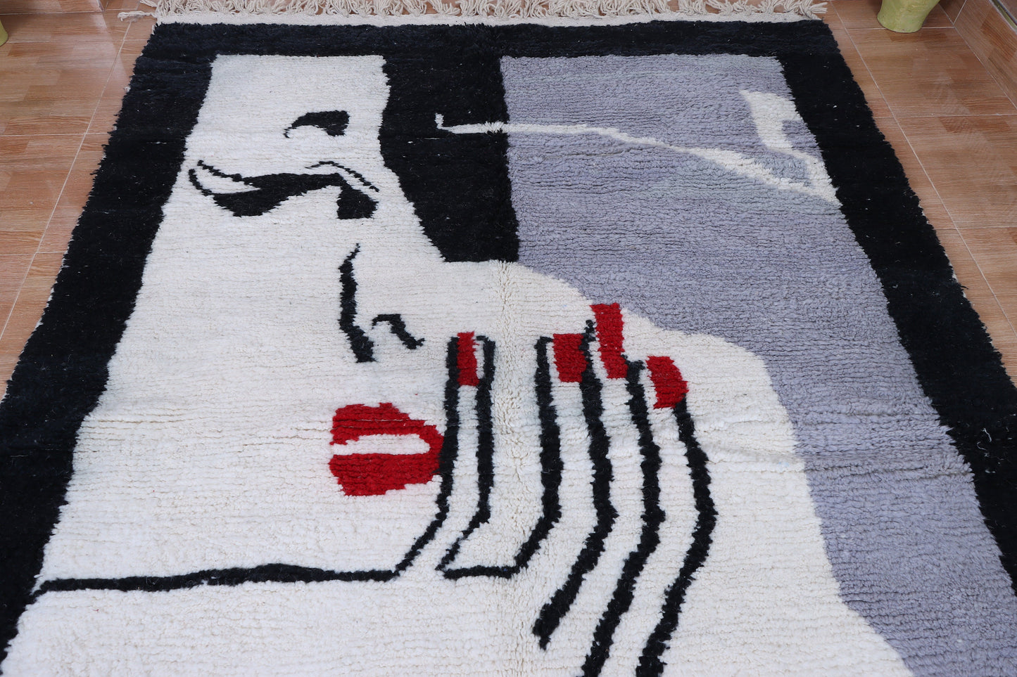 Moroccan rug Hand knotted - Beni ourain rug - Custom rug - handmade rug - Genuine lamb wool - Authentic Moroccan rug - Custom moroccan rug