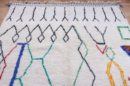Moroccan rug Hand knotted - Beni ourain rug - Custom rug - handmade rug - Genuine lamb wool - Authentic Moroccan rug - Custom moroccan rug