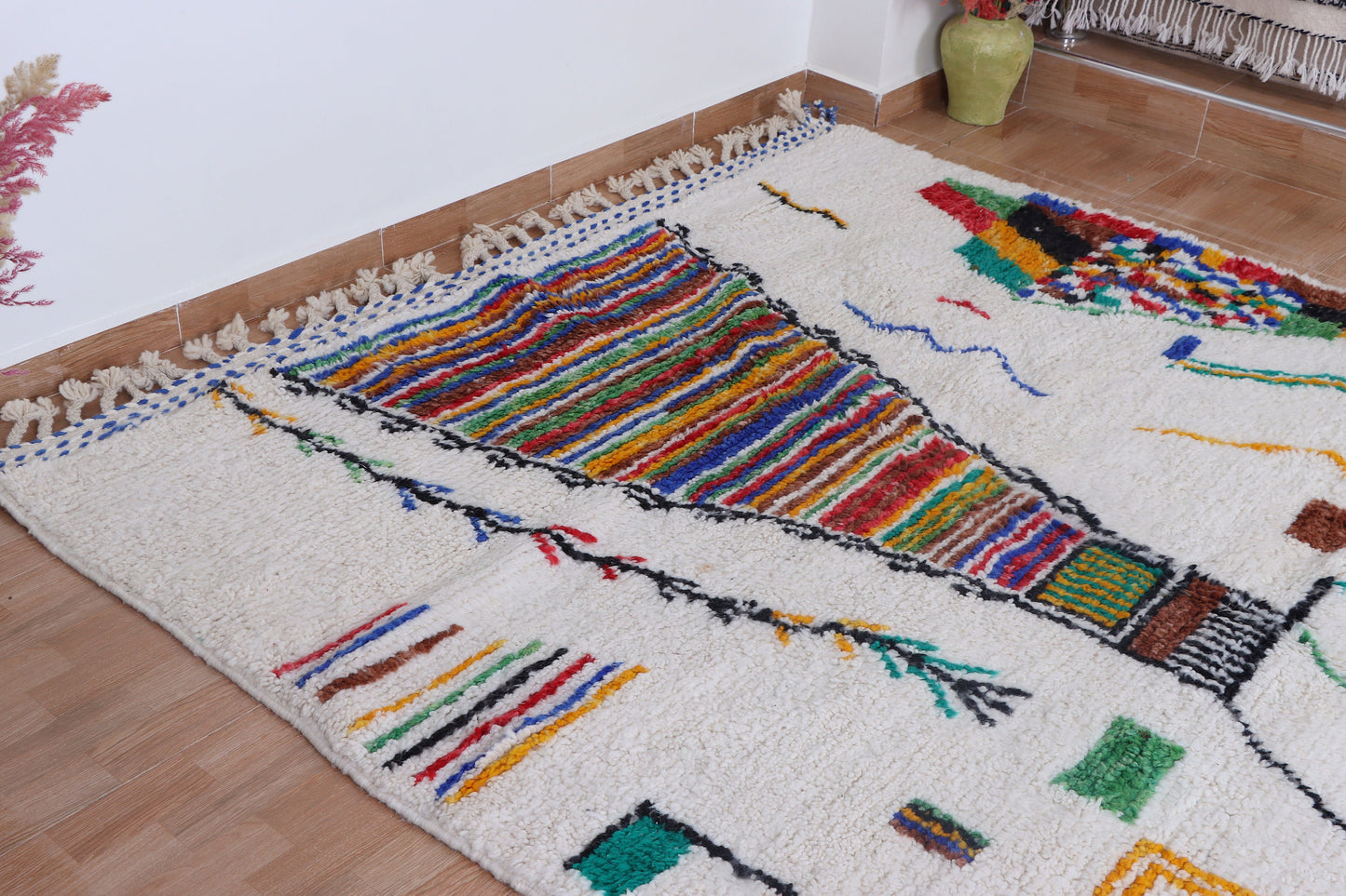 Moroccan rug Hand knotted - Beni ourain rug - Custom rug - handmade rug - Genuine lamb wool - Authentic Moroccan rug - Custom moroccan rug