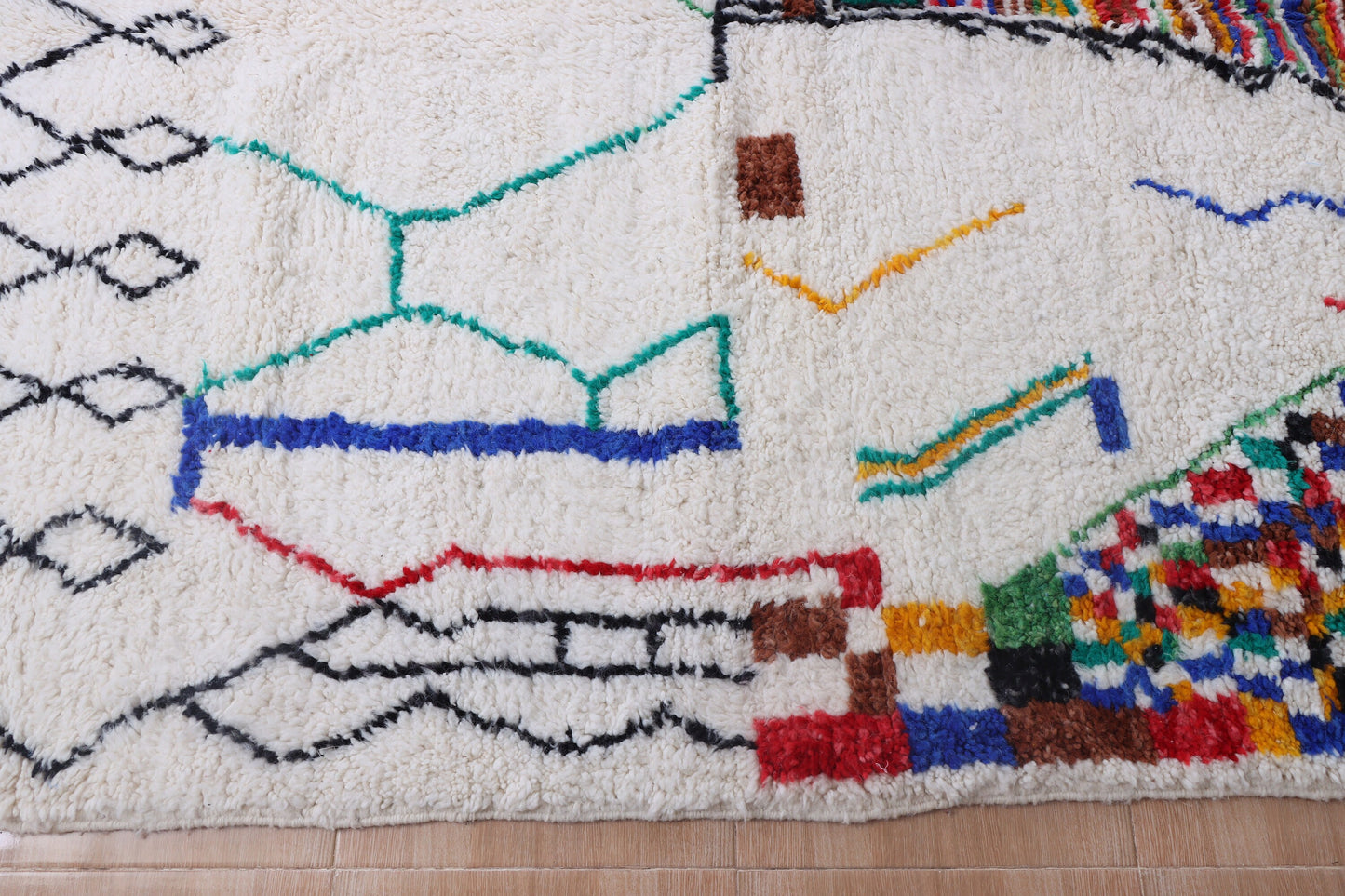 Moroccan rug Hand knotted - Beni ourain rug - Custom rug - handmade rug - Genuine lamb wool - Authentic Moroccan rug - Custom moroccan rug