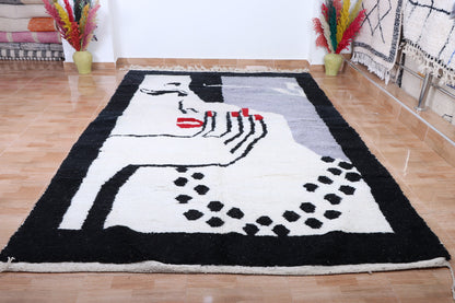 Moroccan rug Hand knotted - Beni ourain rug - Custom rug - handmade rug - Genuine lamb wool - Authentic Moroccan rug - Custom moroccan rug
