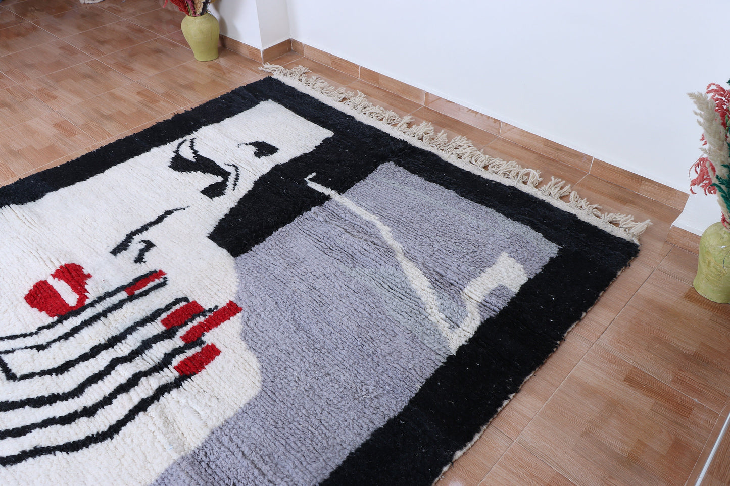 Moroccan rug Hand knotted - Beni ourain rug - Custom rug - handmade rug - Genuine lamb wool - Authentic Moroccan rug - Custom moroccan rug