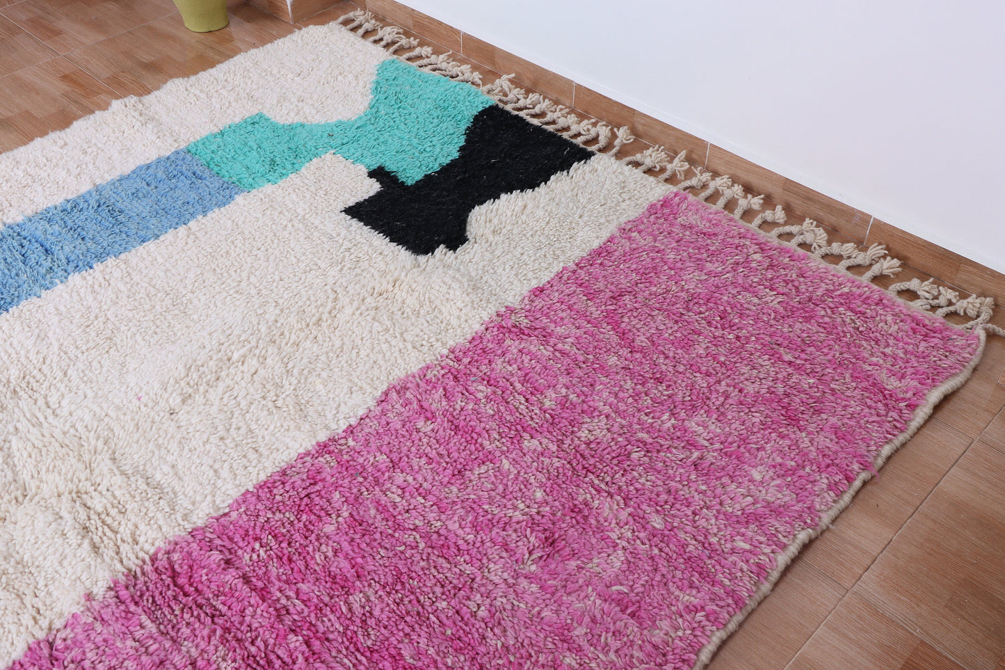 Beni ourain rug- Authentic Moroccan Rug- Custom Beni Ourain rug- Beni Rug- Large Moroccan Rug- White &amp; Pink Rug- Custom rug