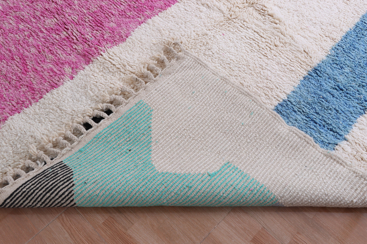 Beni ourain rug- Authentic Moroccan Rug- Custom Beni Ourain rug- Beni Rug- Large Moroccan Rug- White &amp; Pink Rug- Custom rug