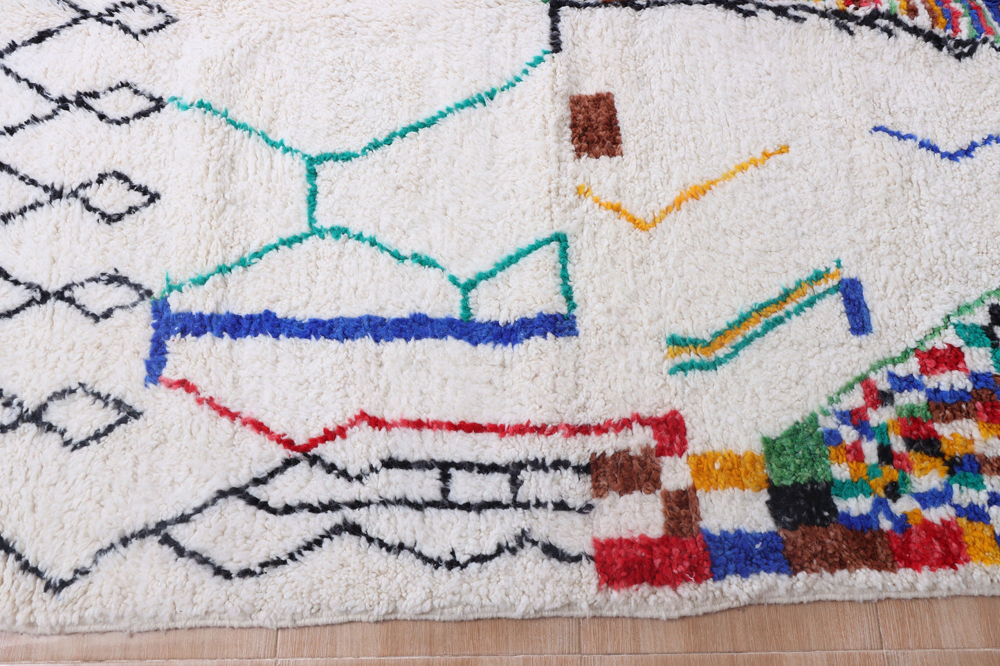 Moroccan rug Hand knotted - Beni ourain rug - Custom rug - handmade rug - Genuine lamb wool - Authentic Moroccan rug - Custom moroccan rug
