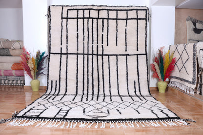 Authentic Beni ourain rug - Moroccan rug - Contemporary rug - custom area rug - Moroccan area rug - custom made rug - Moroccan area rug