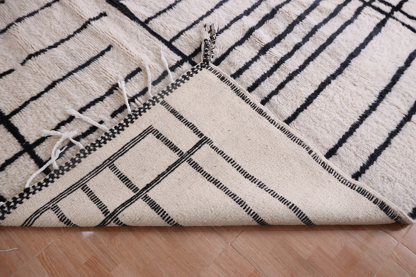 Authentic Beni ourain rug - Moroccan rug - Contemporary rug - custom area rug - Moroccan area rug - custom made rug - Moroccan area rug