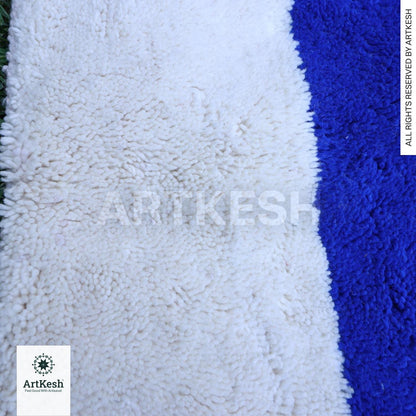 Moroccan rug blue -Berber rug - Custom moroccan rug - Beni ourain rug - Handmade rug - Plain wool rug - Solid blue rug - Custom made rugs