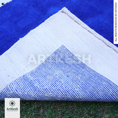 Moroccan rug blue -Berber rug - Custom moroccan rug - Beni ourain rug - Handmade rug - Plain wool rug - Solid blue rug - Custom made rugs
