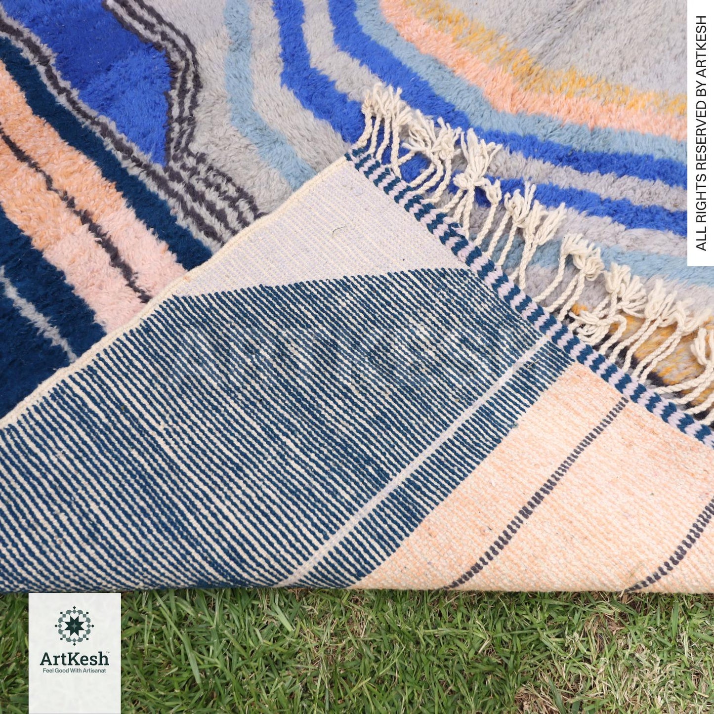 Bohemian Berber Rug | Custom Beni Ourain Floor Rug | Large Area Rug | Organic Wool Rug | Moroccan Rug | Living Room Rug | Hand Knotted Rug