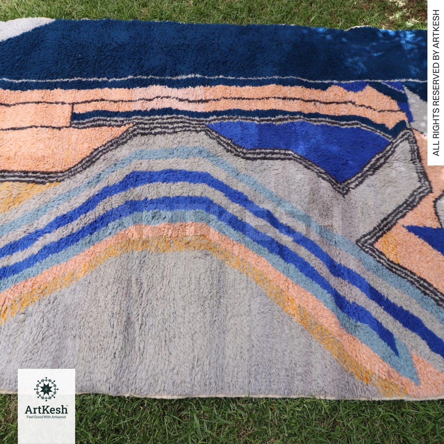 Bohemian Berber Rug | Custom Beni Ourain Floor Rug | Large Area Rug | Organic Wool Rug | Moroccan Rug | Living Room Rug | Hand Knotted Rug