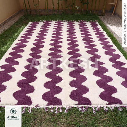Custom Moroccan Berber Rug | Hand Knotted Wool Rug | Beni Ourain Rug | Living Room Rug | Flat Woven Rug | Traditional Moroccan Carpet