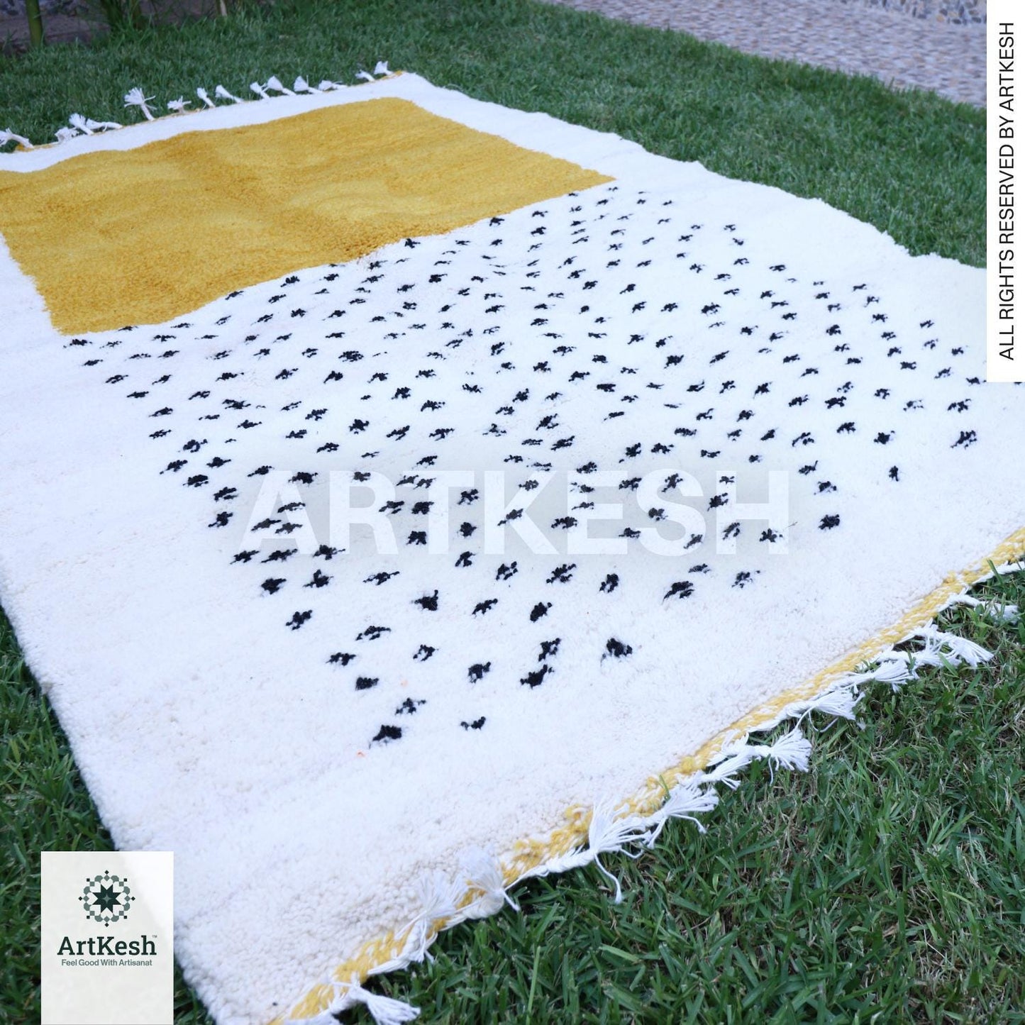 Moroccan Berber rug - Beni ourain rug - all wool berber rug - Custom area rug - handmade rug - Genuine lamb wool - Berber wool rug
