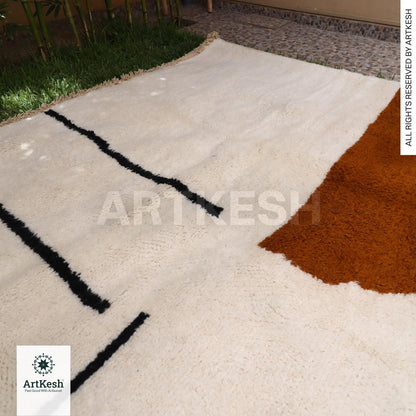 Gorgeous Beni Ourain Custom rugs living room -Berber  rug -Amazing Multicolored Rug-Handmade Wool Rug-Berber Carpet-Genuine Wool Rug .