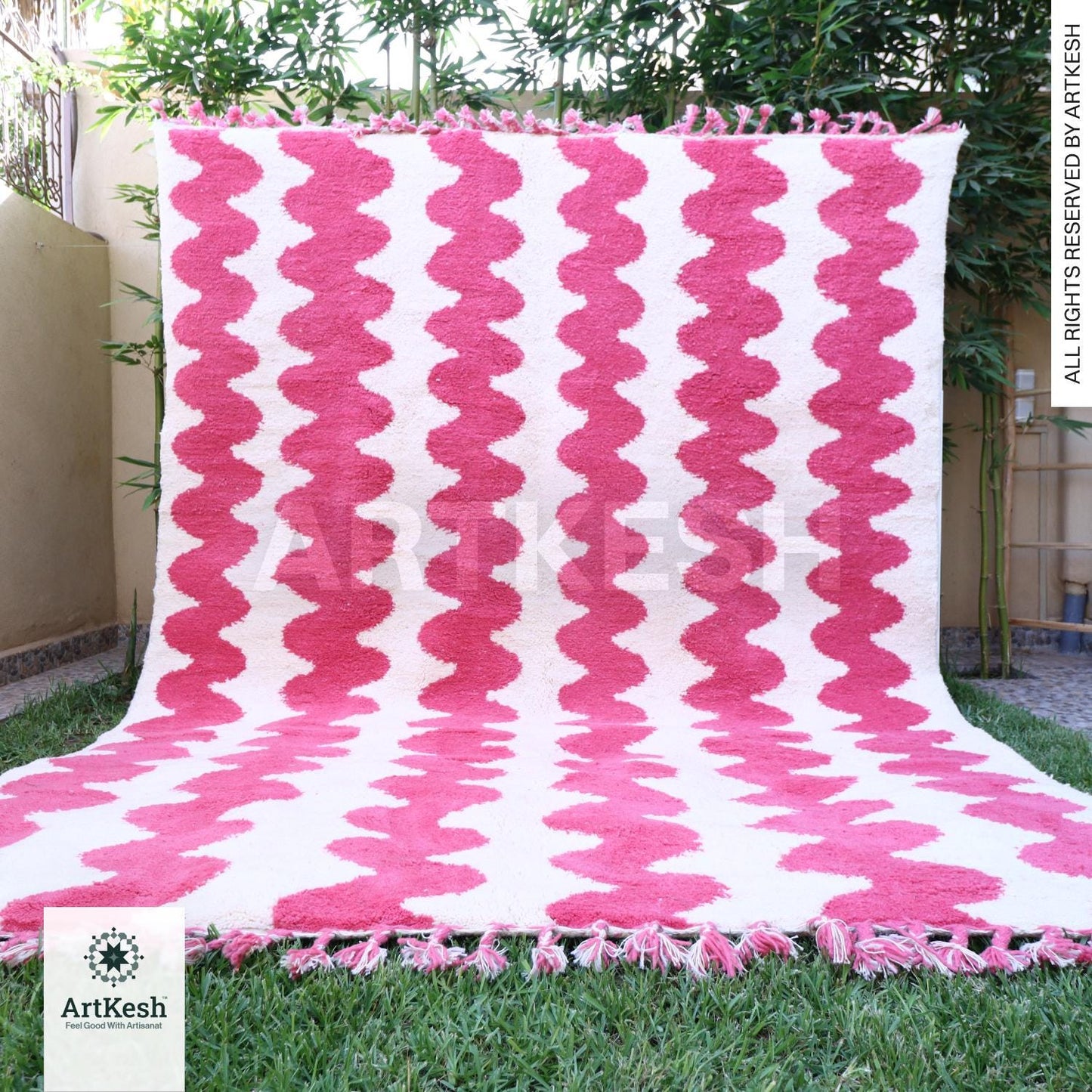 Custom Moroccan Berber Rug | Hand Knotted Wool Rug | Beni Ourain Rug | Living Room Rug | Flat Woven Rug | Traditional Moroccan Carpet