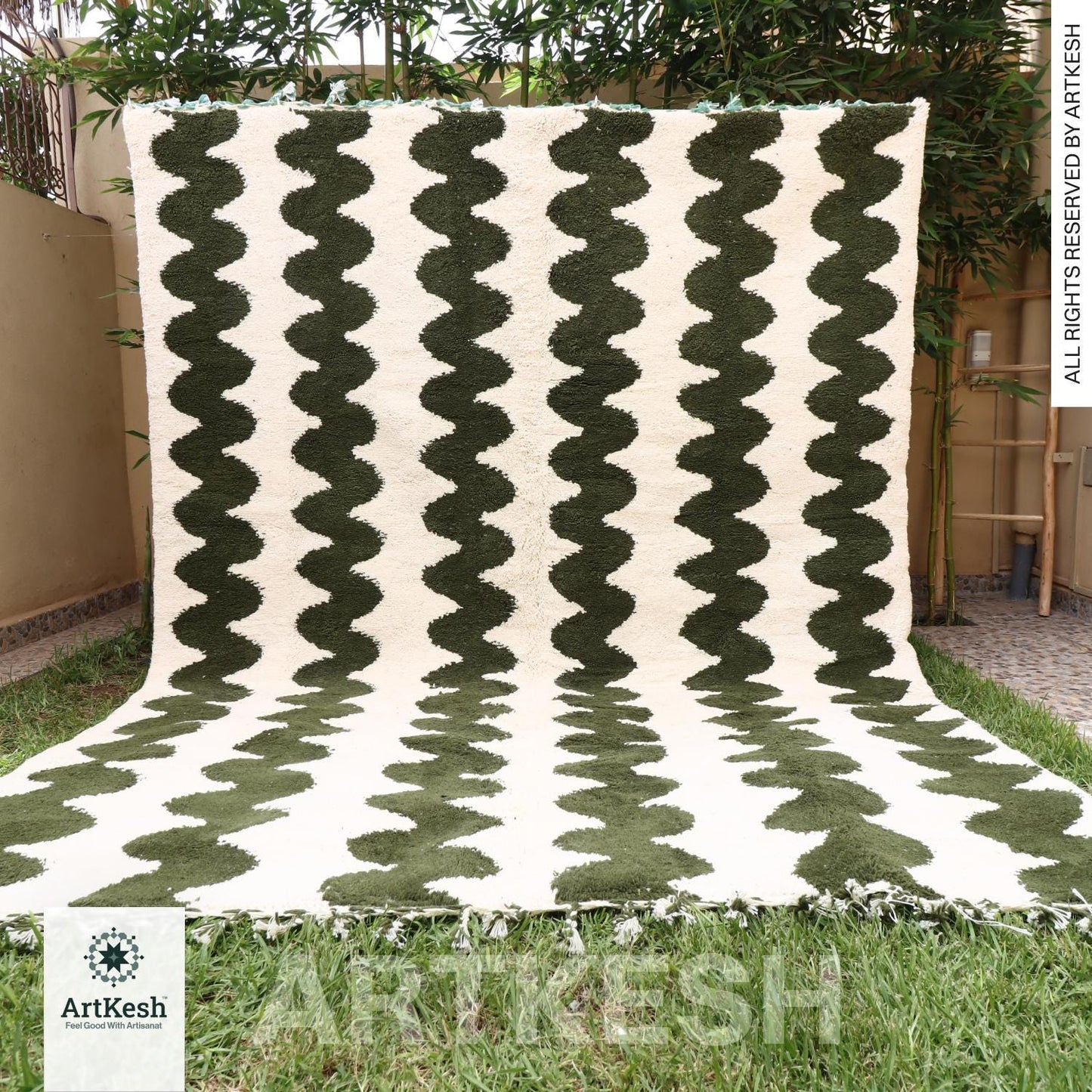 Custom Moroccan Berber Rug | Hand Knotted Wool Rug | Beni Ourain Rug | Living Room Rug | Flat Woven Rug | Traditional Moroccan Carpet