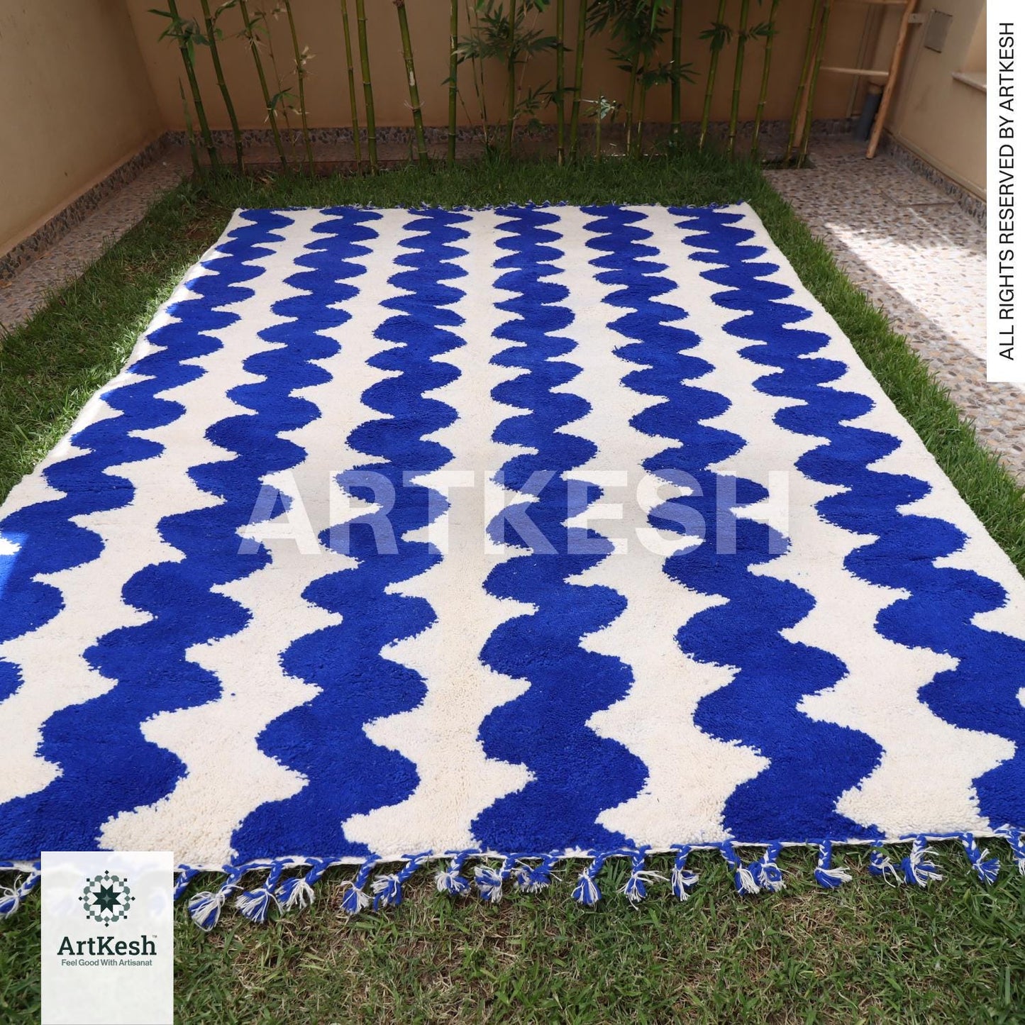 Custom Moroccan Berber Rug | Hand Knotted Wool Rug | Beni Ourain Rug | Living Room Rug | Flat Woven Rug | Traditional Moroccan Carpet