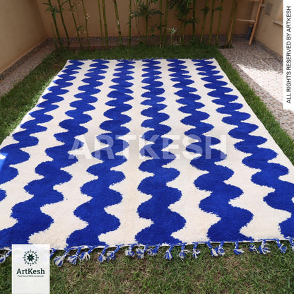 Custom Moroccan Berber Rug | Hand Knotted Wool Rug | Beni Ourain Rug | Living Room Rug | Flat Woven Rug | Traditional Moroccan Carpet