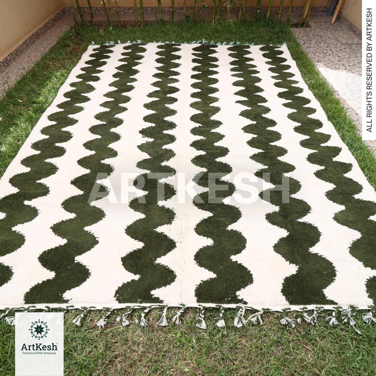 Custom Moroccan Berber Rug | Hand Knotted Wool Rug | Beni Ourain Rug | Living Room Rug | Flat Woven Rug | Traditional Moroccan Carpet