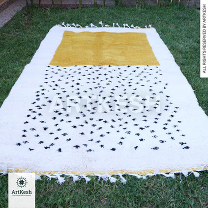 Moroccan Berber rug - Beni ourain rug - all wool berber rug - Custom area rug - handmade rug - Genuine lamb wool - Berber wool rug