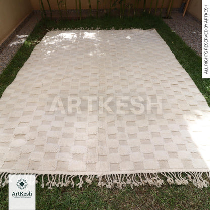 Moroccan Berber rug - Beni ourain rug - all wool berber rug - Custom area rug - handmade rug - Genuine lamb wool - Berber wool rug