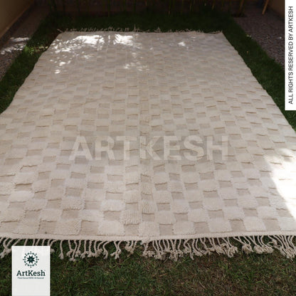 Moroccan Berber rug - Beni ourain rug - all wool berber rug - Custom area rug - handmade rug - Genuine lamb wool - Berber wool rug