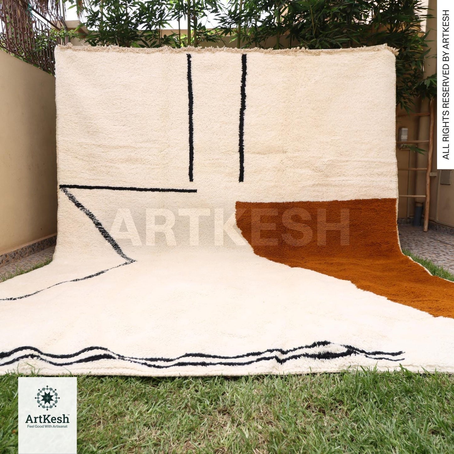 Gorgeous Beni Ourain Custom rugs living room -Berber  rug -Amazing Multicolored Rug-Handmade Wool Rug-Berber Carpet-Genuine Wool Rug .