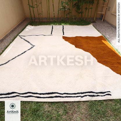 Gorgeous Beni Ourain Custom rugs living room -Berber  rug -Amazing Multicolored Rug-Handmade Wool Rug-Berber Carpet-Genuine Wool Rug .
