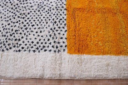 Gorgeous Beni Ourain Custom rugs living room -Berber Yellow rug -Amazing Multicolored Rug-Handmade Wool Rug-Berber Carpet-Genuine Wool Rug .