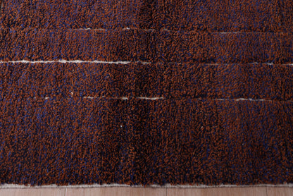Moroccan grid rug - Handmade berber rug - Custom area rug - Beni ourain rug brown - Living room rug - Moroccan rug - Brown rug wool