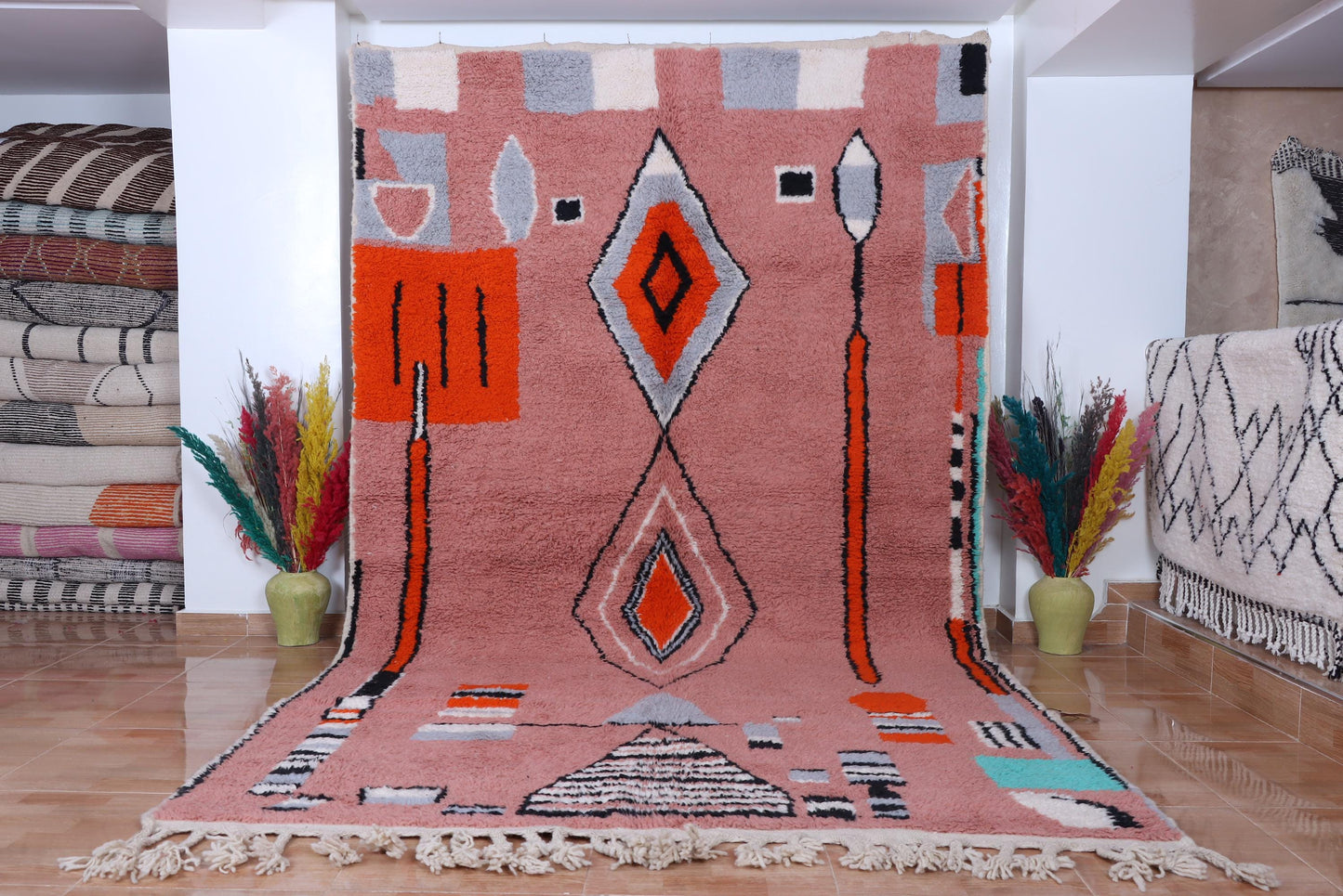 Moroccan Checkered rug - Moroccan rug Checkered - Handmade rug - Moroccan rug - checker board rug - Beni ourain rug - Berber rug - Wool rug