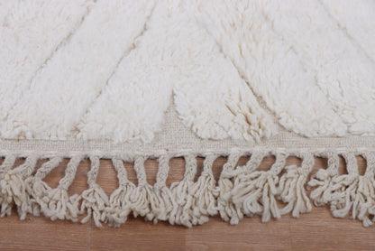 Moroccan rug ivory - Creamy rug - Moroccan cream rug - Wool berber rug - Beni ourain rug - Custom rug - Handmade rug - Moroccan area rug