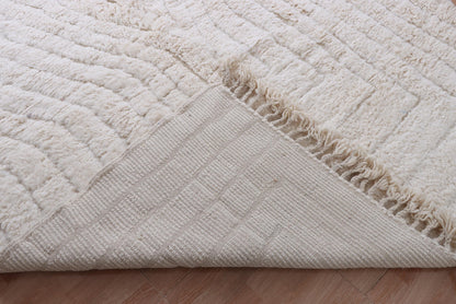 Moroccan rug ivory - Creamy rug - Moroccan cream rug - Wool berber rug - Beni ourain rug - Custom rug - Handmade rug - Moroccan area rug